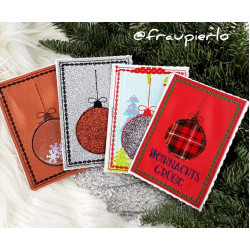 Stickdatei - ITH Postkarte Glitterkugel